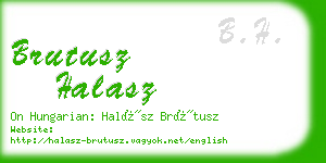 brutusz halasz business card